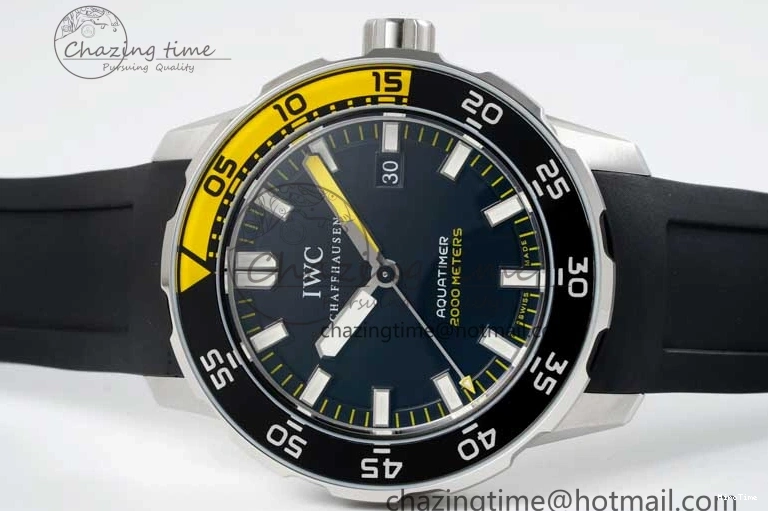 MIROTIME 0815 Bright Aquatimer Automatic SS RSF 1:1 Best Edition Black Yellow Dial on Black Rubber Strap A 7068